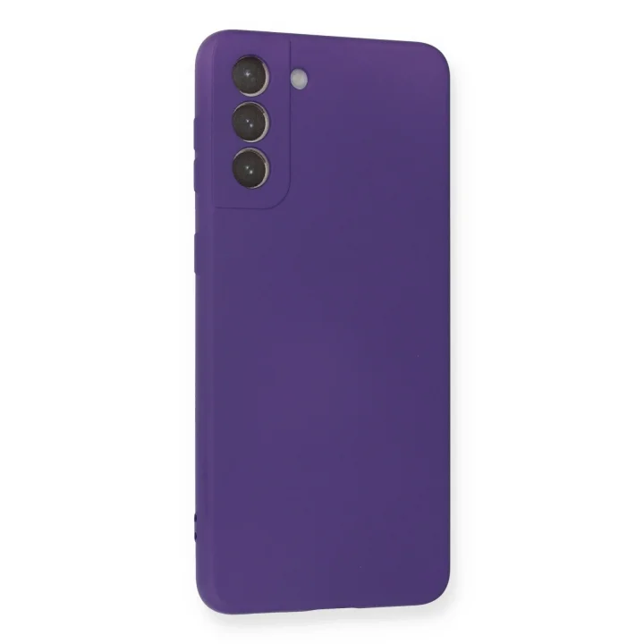 Mey İthalat®  Samsung Galaxy S21 Plus Kılıf Nano içi Kadife Silikon - Mor