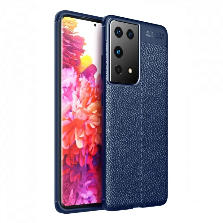 Mey İthalat®  Samsung Galaxy S21 Ultra Kılıf Auto Focus Kapak - Lacivert