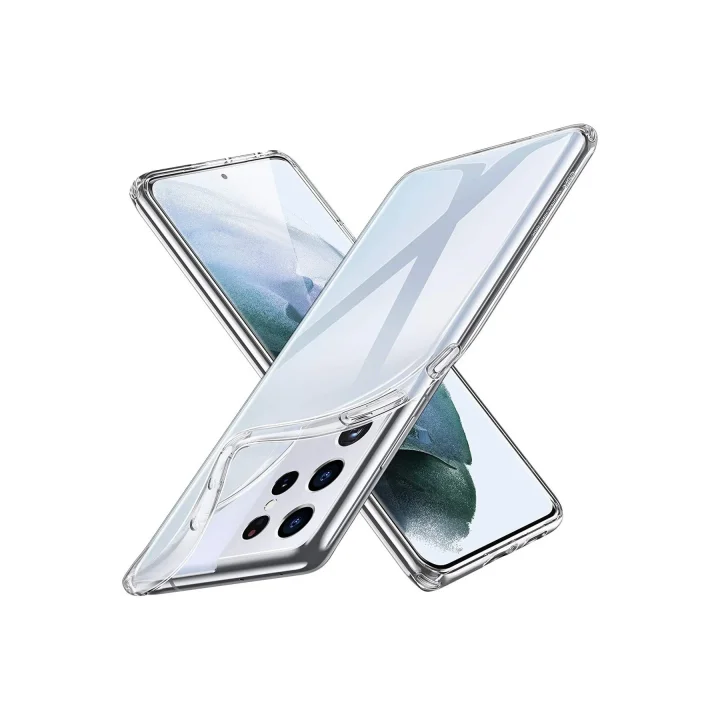 Mey İthalat®  Samsung Galaxy S21 Ultra Kılıf Lüx Şeffaf Silikon