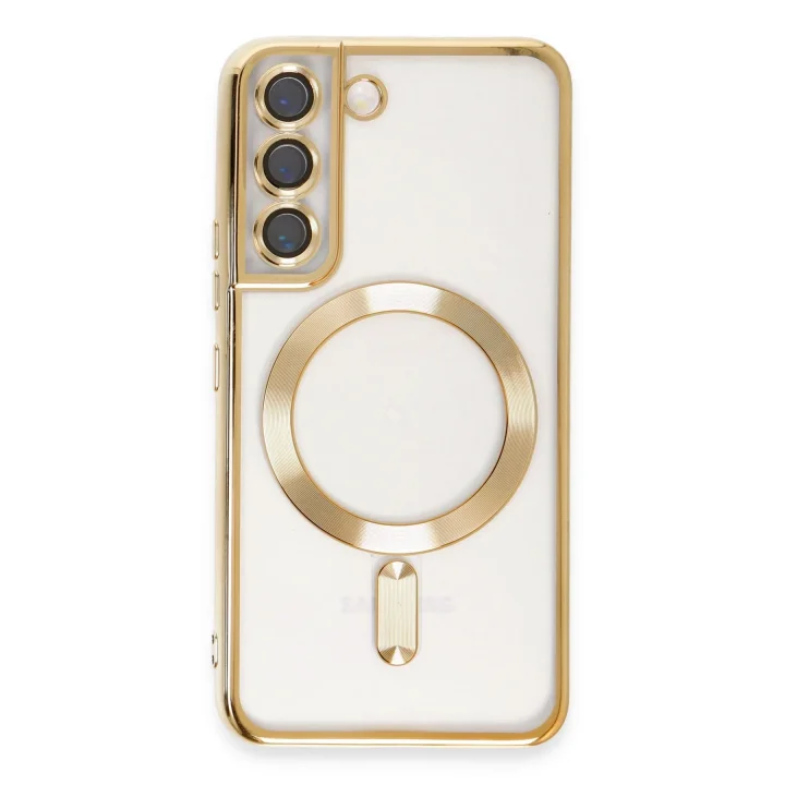 Mey İthalat®  Samsung Galaxy S22 Kılıf Kross Magneticsafe Kapak - Gold