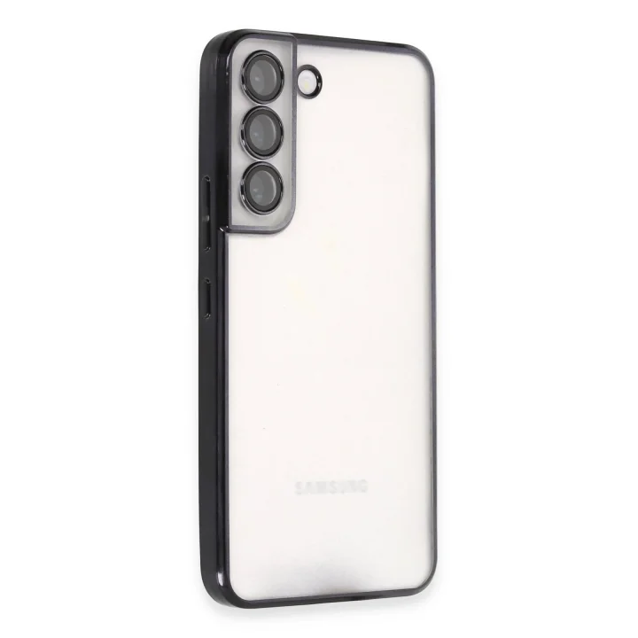 Mey İthalat®  Samsung Galaxy S22 Kılıf  Lensli Silikon - Siyah