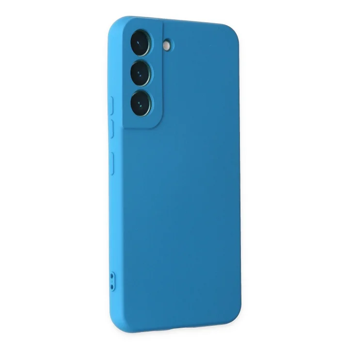 Mey İthalat®  Samsung Galaxy S22 Plus Kılıf Nano içi Kadife Silikon - Mavi