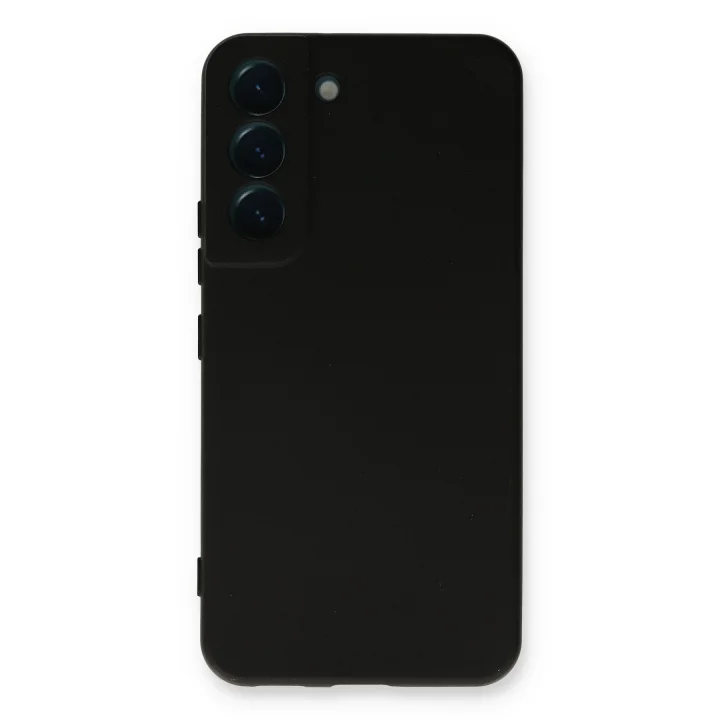 Mey İthalat®  Samsung Galaxy S22 Plus Kılıf Nano içi Kadife Silikon - Siyah