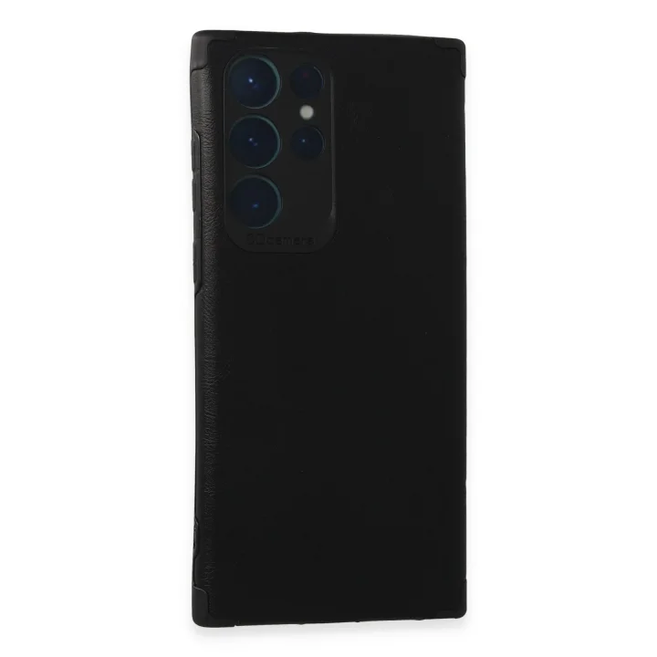 Mey İthalat®  Samsung Galaxy S22 Ultra Kılıf Loop Deri Silikon - Siyah