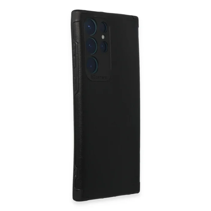 Mey İthalat®  Samsung Galaxy S22 Ultra Kılıf Loop Deri Silikon - Siyah