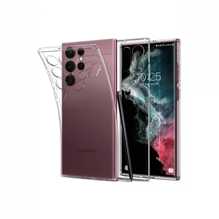 Mey İthalat®  Samsung Galaxy S22 Ultra Kılıf Lüx Şeffaf Silikon