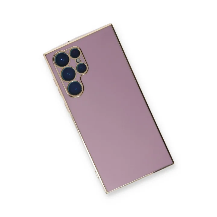 Mey İthalat®  Samsung Galaxy S22 Ultra Kılıf Volet Silikon - Mor