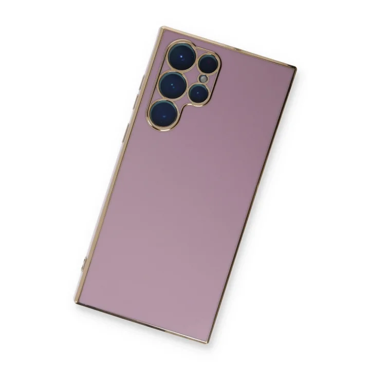 Mey İthalat®  Samsung Galaxy S22 Ultra Kılıf Volet Silikon - Mor