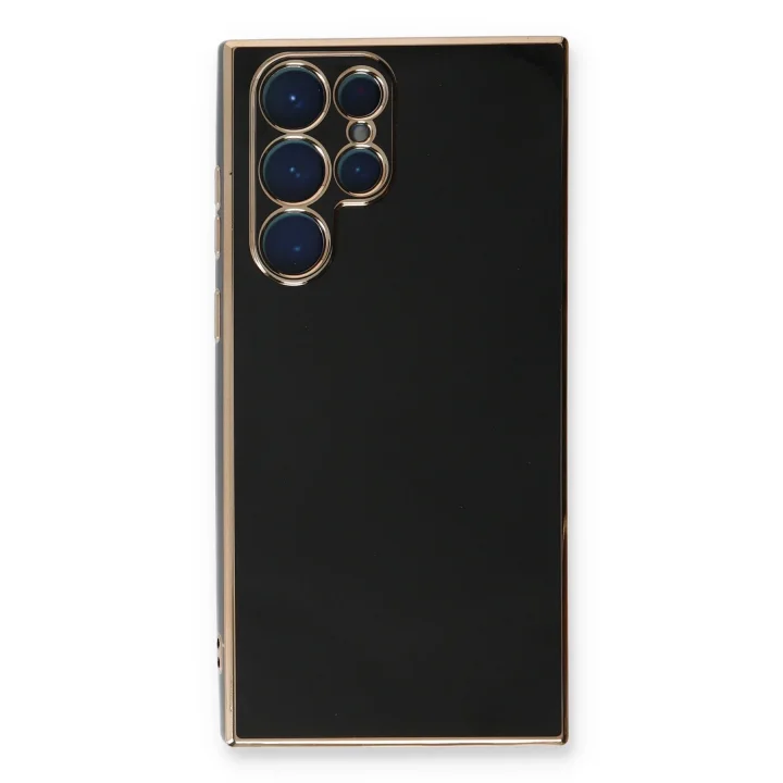 Mey İthalat®  Samsung Galaxy S22 Ultra Kılıf Volet Silikon - Siyah