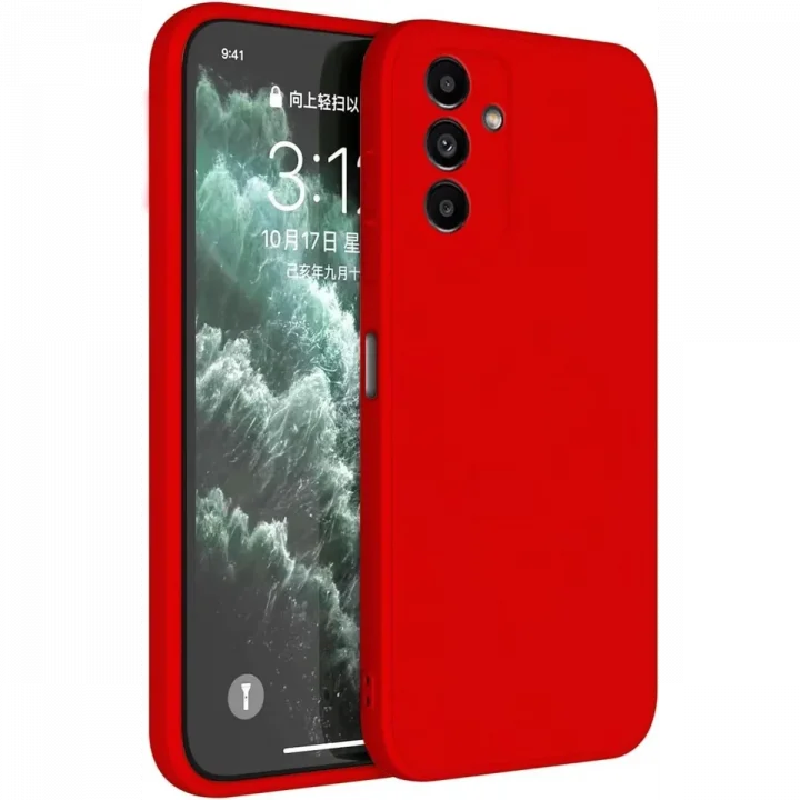 Mey İthalat®  Samsung Galaxy S23 FE Kılıf First Silikon - Kırmızı