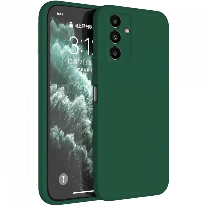 Mey İthalat®  Samsung Galaxy S23 FE Kılıf First Silikon - Koyu Yeşil