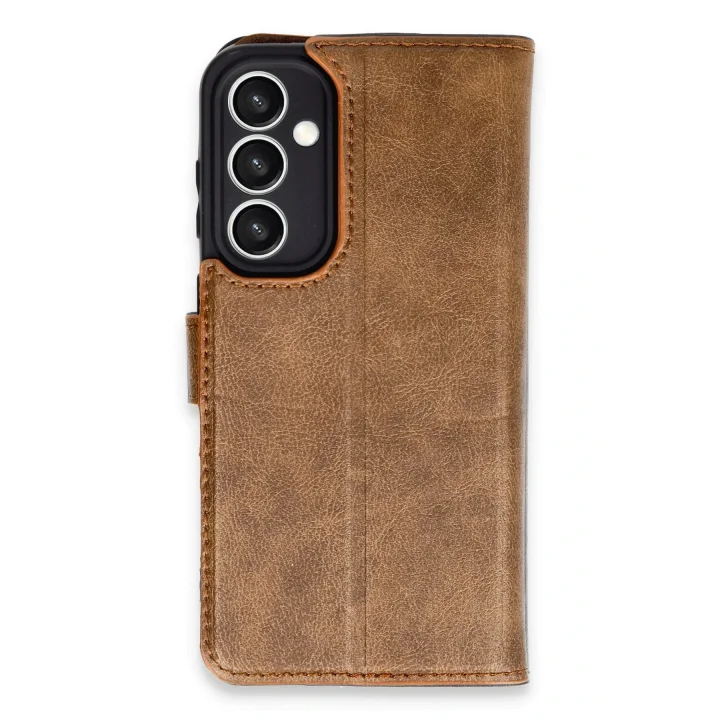 Mey İthalat®  Samsung Galaxy S23 FE Kılıf Trend S Plus Kapaklı Kılıf - Taba