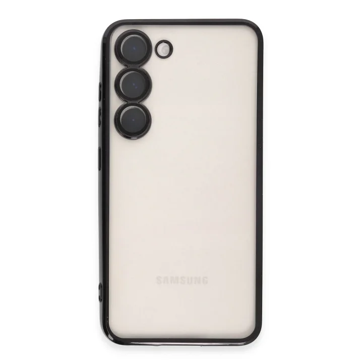 Mey İthalat®  Samsung Galaxy S23 Kılıf  Lensli Silikon - Siyah