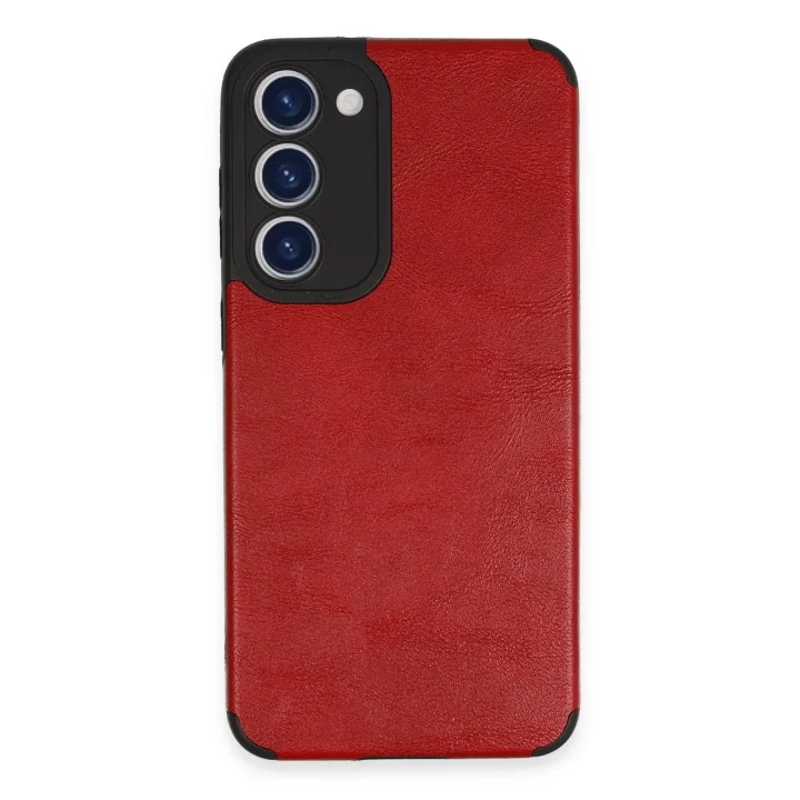 Mey İthalat®  Samsung Galaxy S23 Kılıf Loop Deri Silikon - Kırmızı