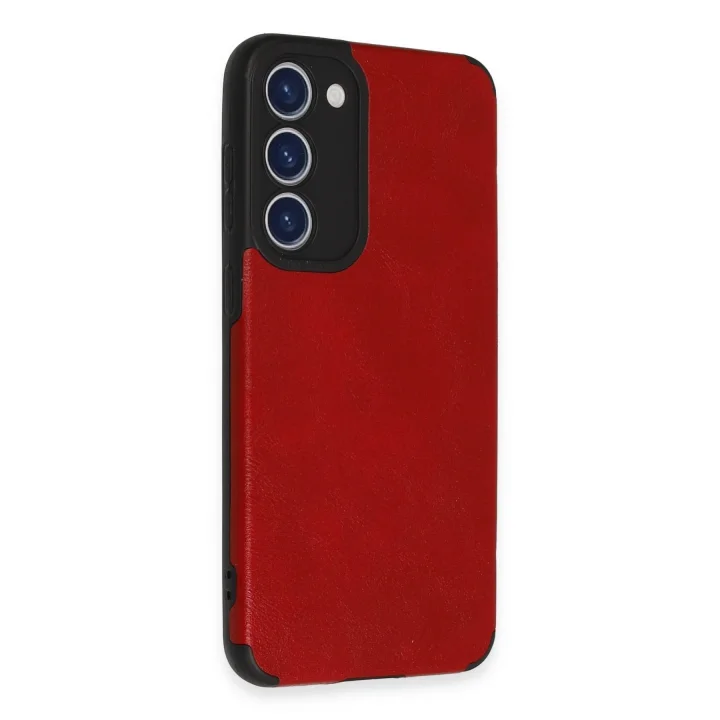 Mey İthalat®  Samsung Galaxy S23 Kılıf Loop Deri Silikon - Kırmızı