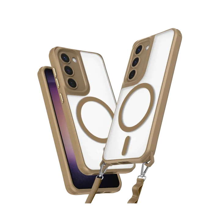 Mey İthalat®  Samsung Galaxy S23 Plus Kılıf Enka Magsafe Silikon Kılıf - Desert
