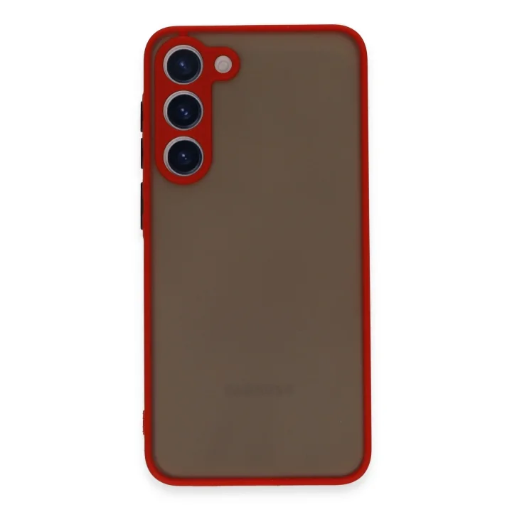 Mey İthalat®  Samsung Galaxy S23 Plus Kılıf Montreal Silikon Kapak - Kırmızı