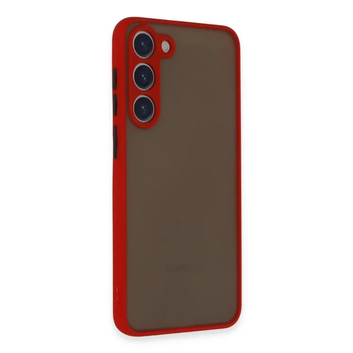 Mey İthalat®  Samsung Galaxy S23 Plus Kılıf Montreal Silikon Kapak - Kırmızı