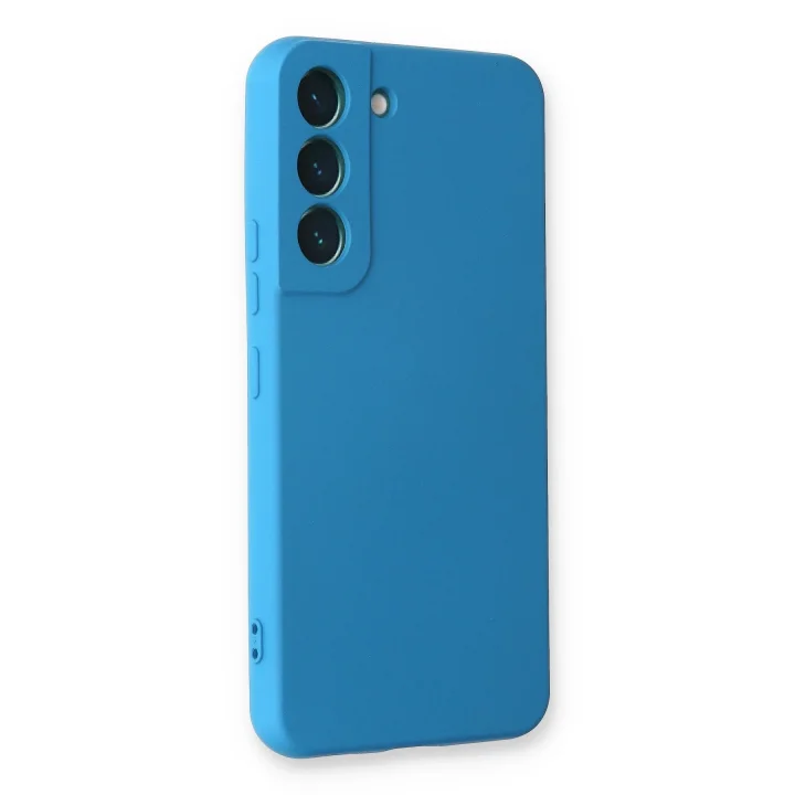 Mey İthalat®  Samsung Galaxy S23 Plus Kılıf Nano içi Kadife Silikon - Mavi