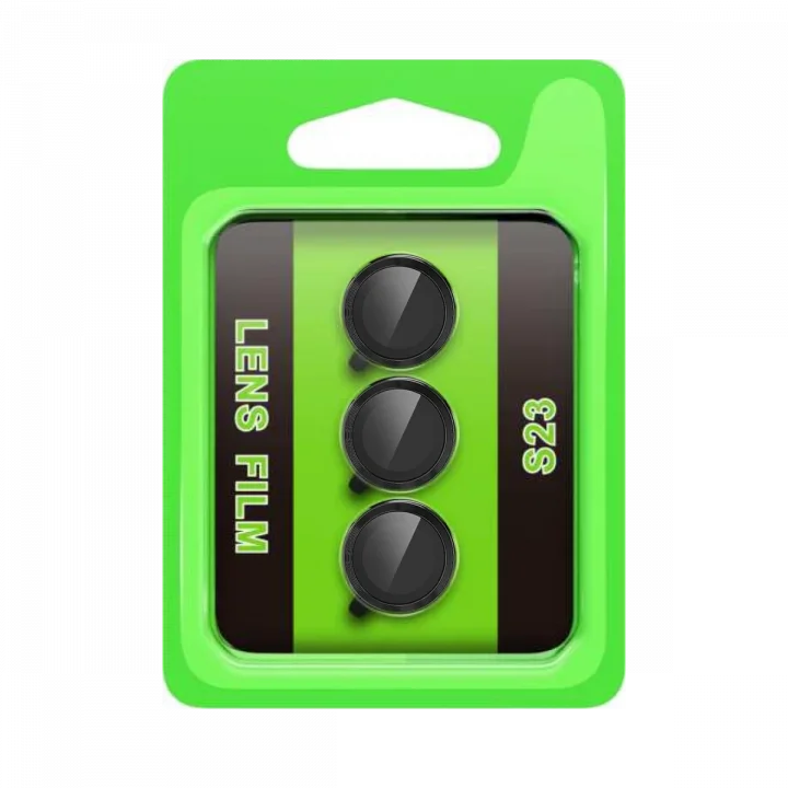 Mey İthalat®  Samsung Galaxy S23 Raze Metal Kamera Lens - Siyah