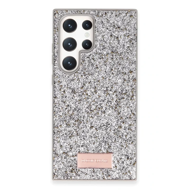 Mey İthalat®  Samsung Galaxy S23 Ultra Bright Simli Kapak - Gümüş