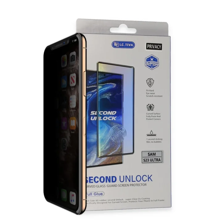 Mey İthalat®  Samsung Galaxy S23 Ultra Durable Full Glue Curved Hayalet Cam