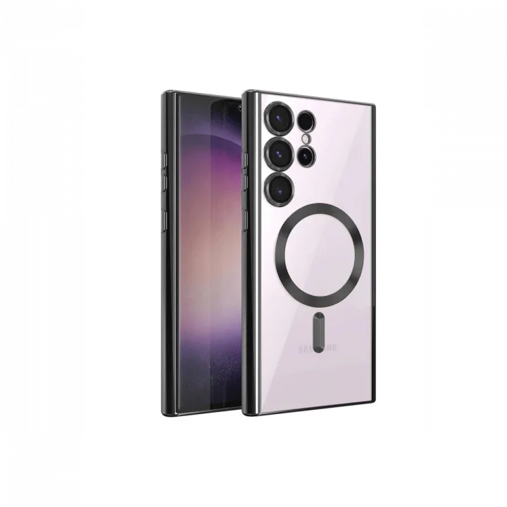 Mey İthalat®  Samsung Galaxy S23 Ultra Kılıf Kross Magneticsafe Kapak - Siyah