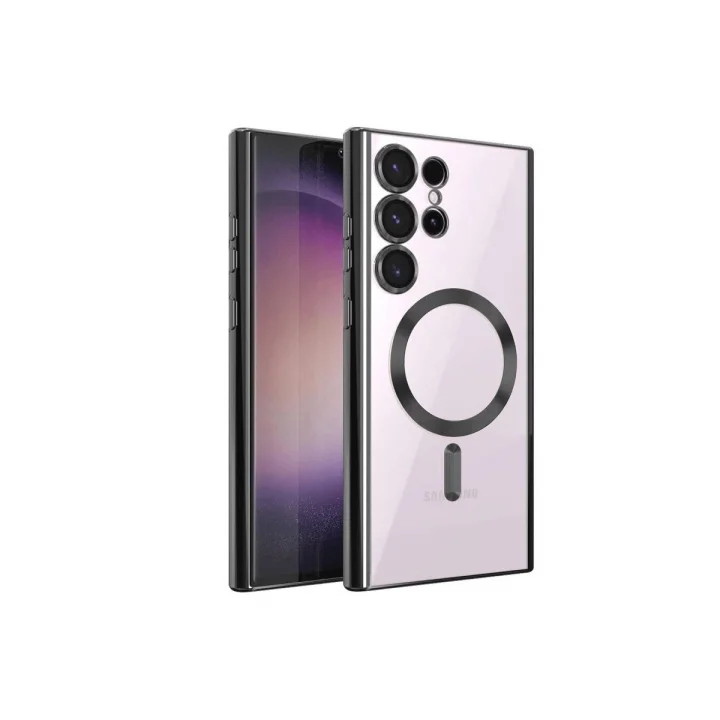 Mey İthalat®  Samsung Galaxy S23 Ultra Kılıf Kross Magneticsafe Kapak - Siyah