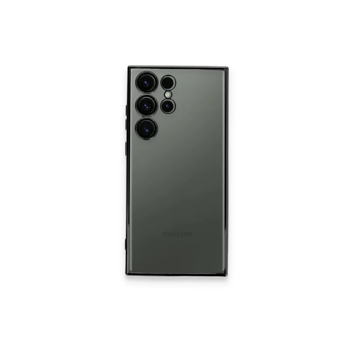 Mey İthalat®  Samsung Galaxy S23 Ultra Kılıf  Lensli Silikon - Siyah