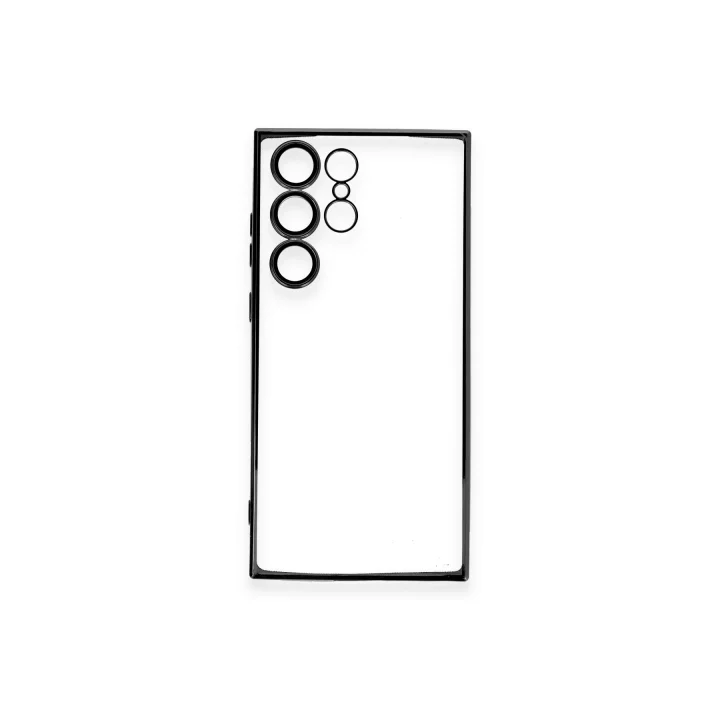 Mey İthalat®  Samsung Galaxy S23 Ultra Kılıf  Lensli Silikon - Siyah