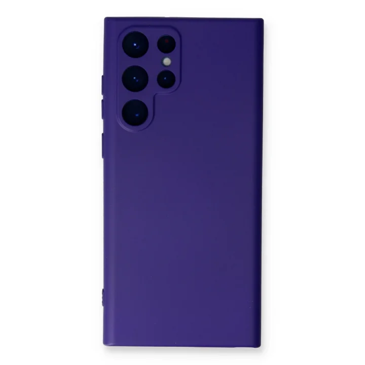 Mey İthalat®  Samsung Galaxy S23 Ultra Kılıf Nano içi Kadife Silikon - Mor