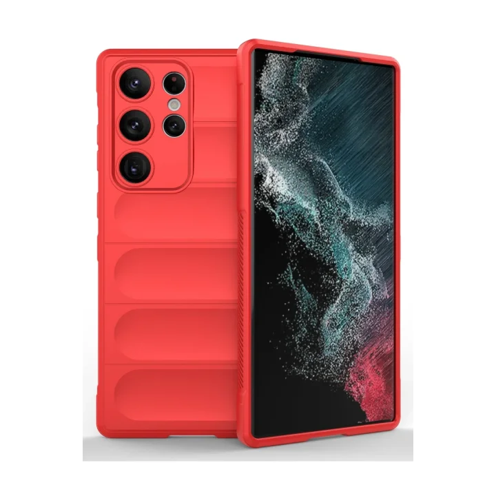 Mey İthalat®  Samsung Galaxy S23 Ultra Kılıf Optimum Silikon - Kırmızı