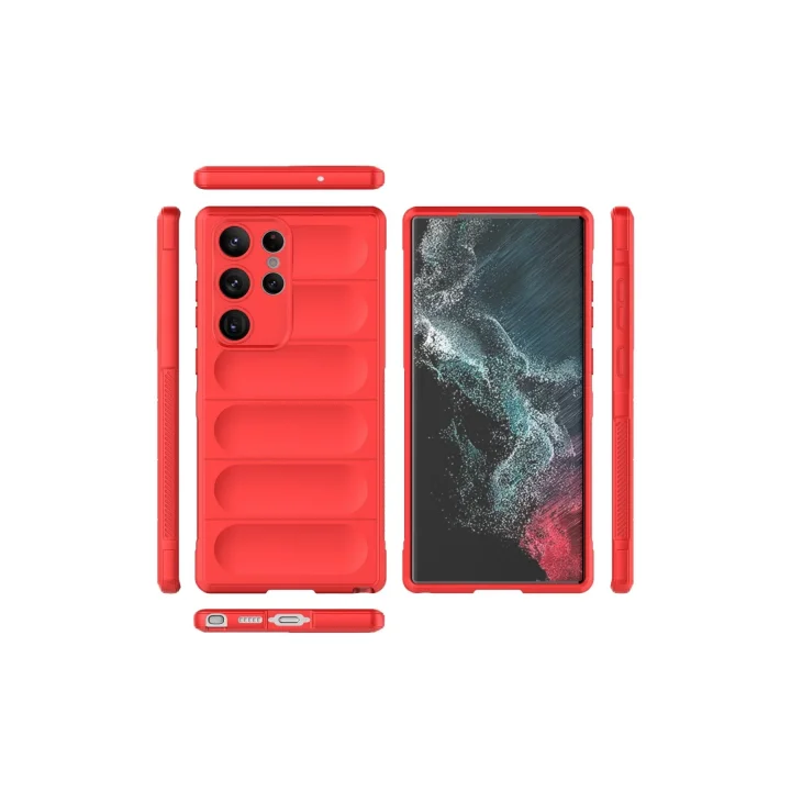 Mey İthalat®  Samsung Galaxy S23 Ultra Kılıf Optimum Silikon - Kırmızı