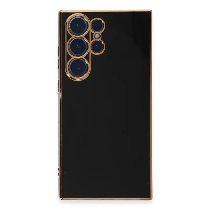 Mey İthalat®  Samsung Galaxy S23 Ultra Kılıf Volet Silikon - Siyah