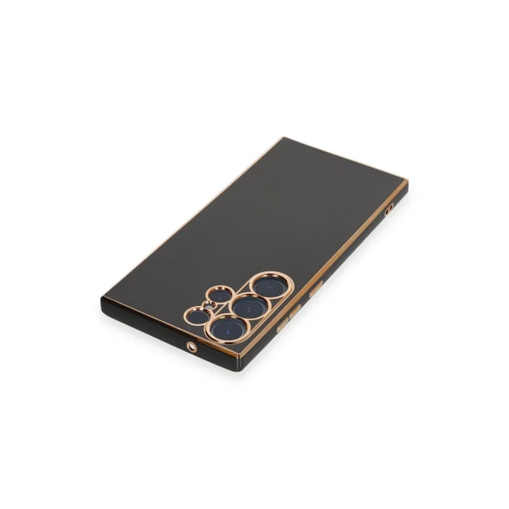 Mey İthalat®  Samsung Galaxy S23 Ultra Kılıf Volet Silikon - Siyah