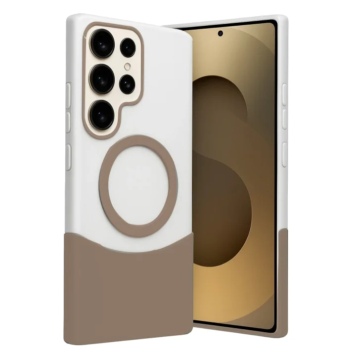 Mey İthalat®  Samsung Galaxy S23 Ultra Velar Magsafe Kapak - Çöl Titanyum