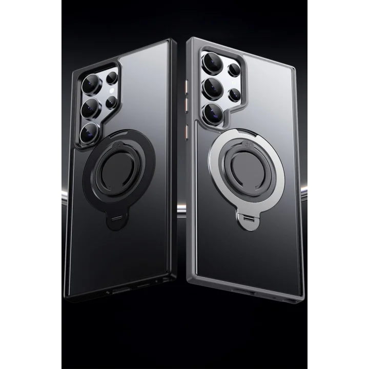 Mey İthalat®  Samsung Galaxy S24 Avatar 360 Dönen Magsafe Kapak - Siyah