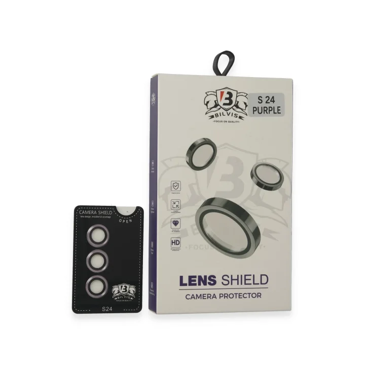 Mey İthalat®  Samsung Galaxy S24 Bilvis Titan Kamera Lens - Derin Mor