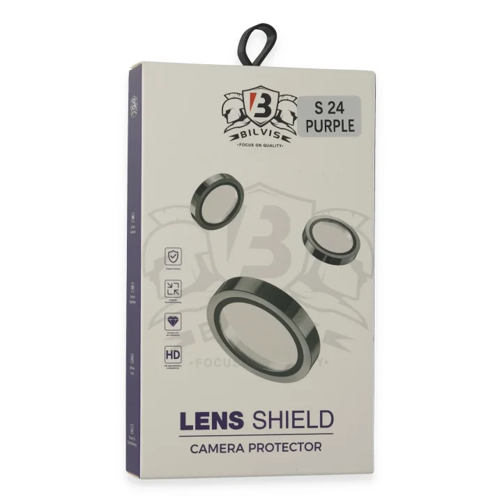 Mey İthalat®  Samsung Galaxy S24 Bilvis Titan Kamera Lens - Derin Mor