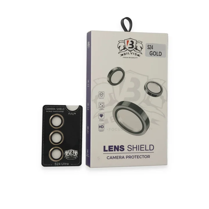 Mey İthalat®  Samsung Galaxy S24 Bilvis Titan Kamera Lens - Gold