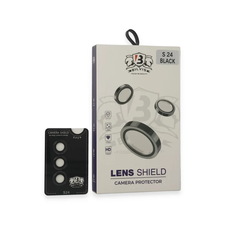 Mey İthalat®  Samsung Galaxy S24 Bilvis Titan Kamera Lens - Siyah