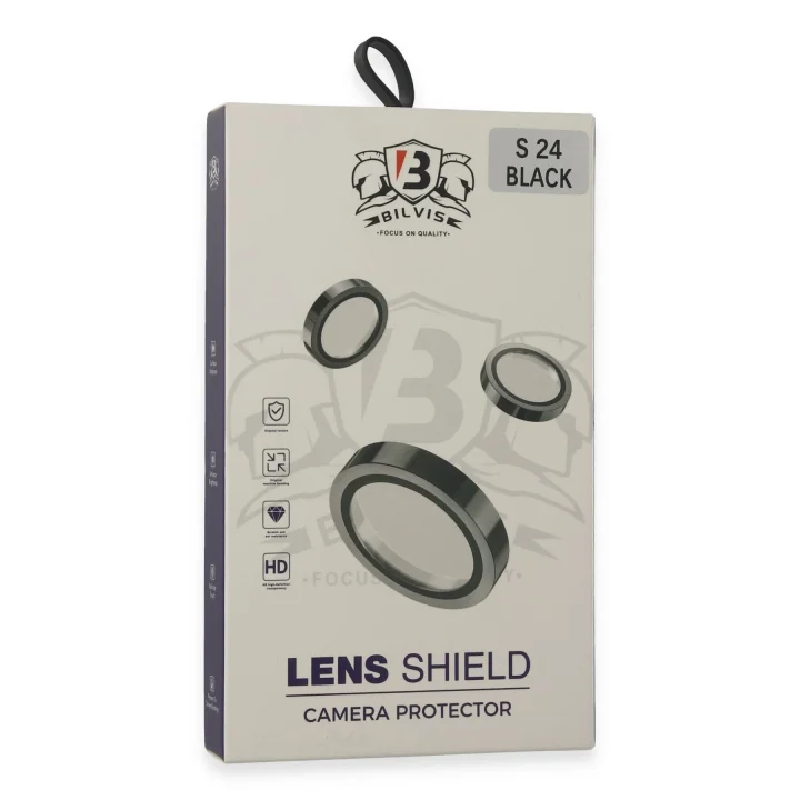 Mey İthalat®  Samsung Galaxy S24 Bilvis Titan Kamera Lens - Siyah