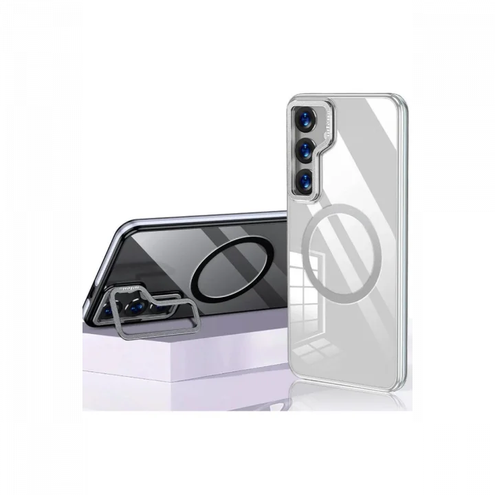 Mey İthalat®  Samsung Galaxy S24 Crystal Magsafe Kapak - Şeffaf