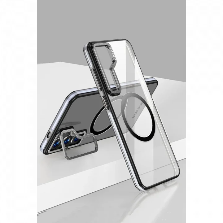 Mey İthalat®  Samsung Galaxy S24 Crystal Magsafe Kapak - Siyah