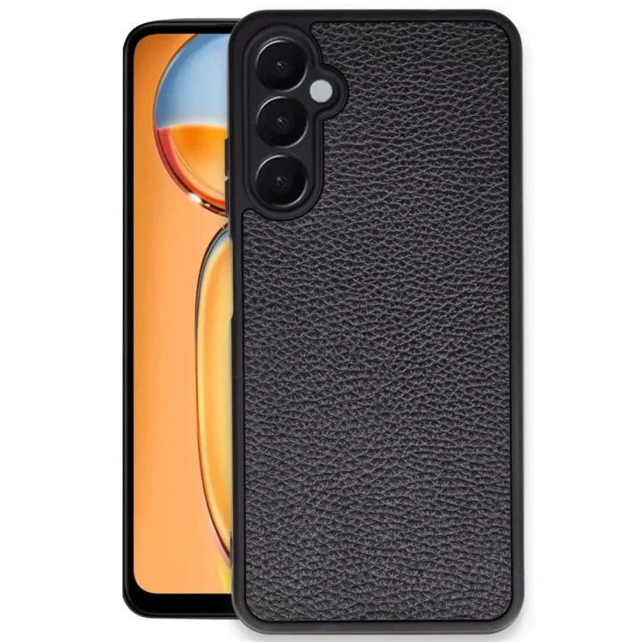 Mey İthalat®  Samsung Galaxy S24 FE Kılıf Aras Deri Kapak - Siyah