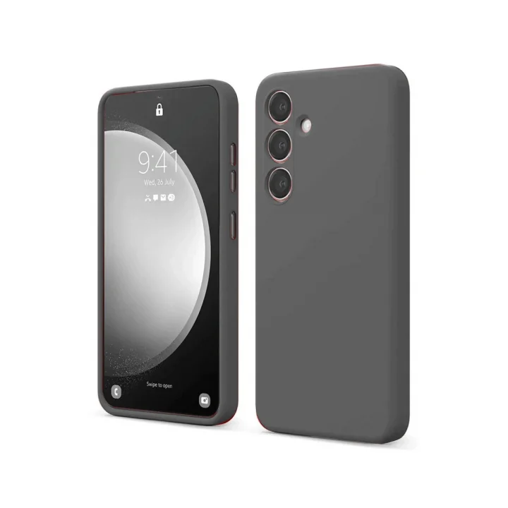 Mey İthalat®  Samsung Galaxy S24 FE Kılıf First Silikon - Gri