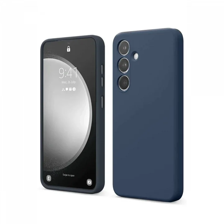 Mey İthalat®  Samsung Galaxy S24 FE Kılıf First Silikon - Lacivert