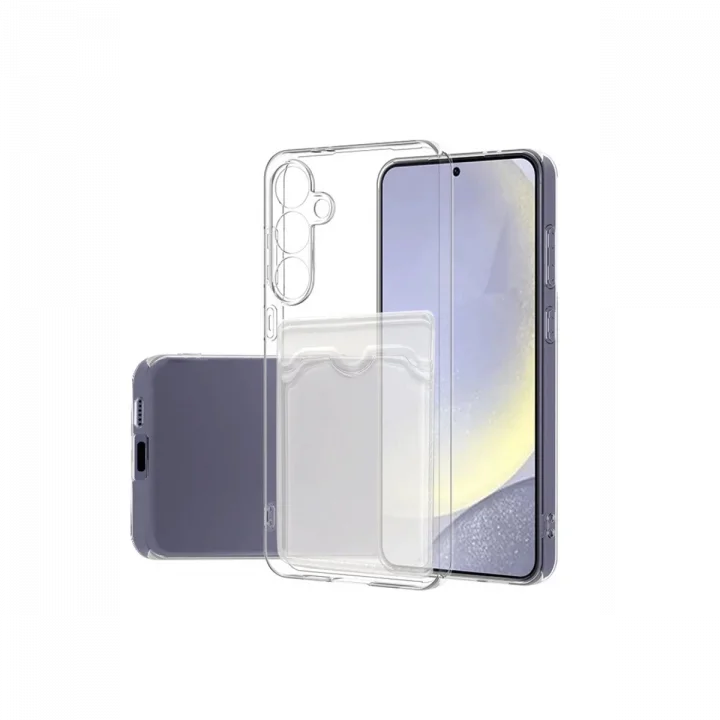 Mey İthalat®  Samsung Galaxy S24 FE Kılıf Kart Şeffaf Silikon - Şeffaf