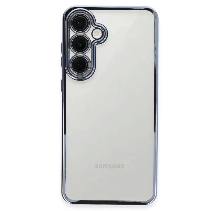 Mey İthalat®  Samsung Galaxy S24 FE Kılıf  Lensli Silikon - Lacivert