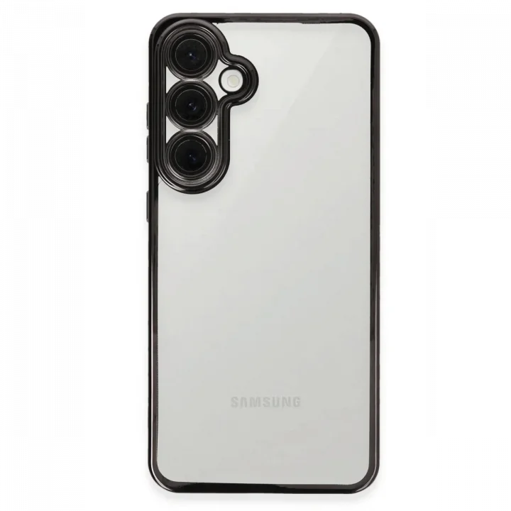 Mey İthalat®  Samsung Galaxy S24 FE Kılıf  Lensli Silikon - Siyah